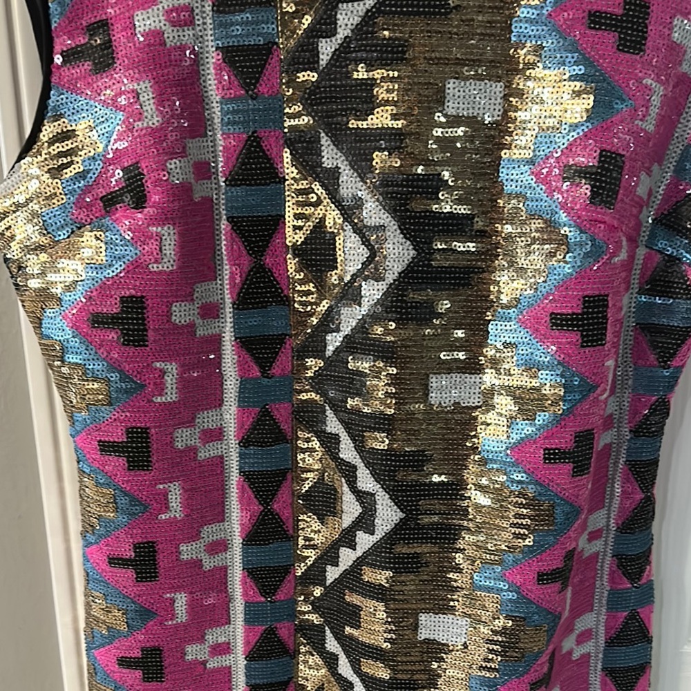 Sequin Geometric Pattern Dress - Picture 6 of 6